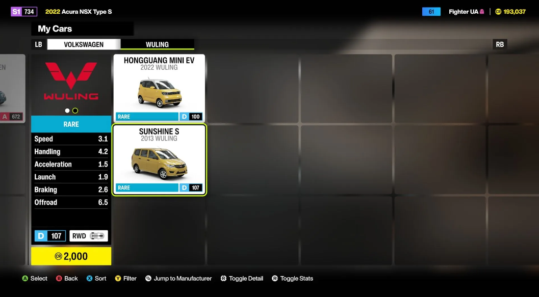 FH6 Car Mastery menu