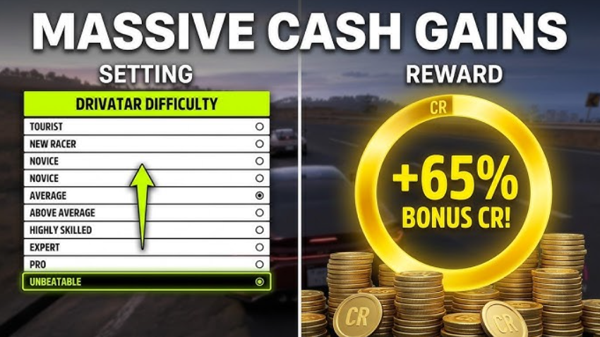 Forza difficulty bonus settings