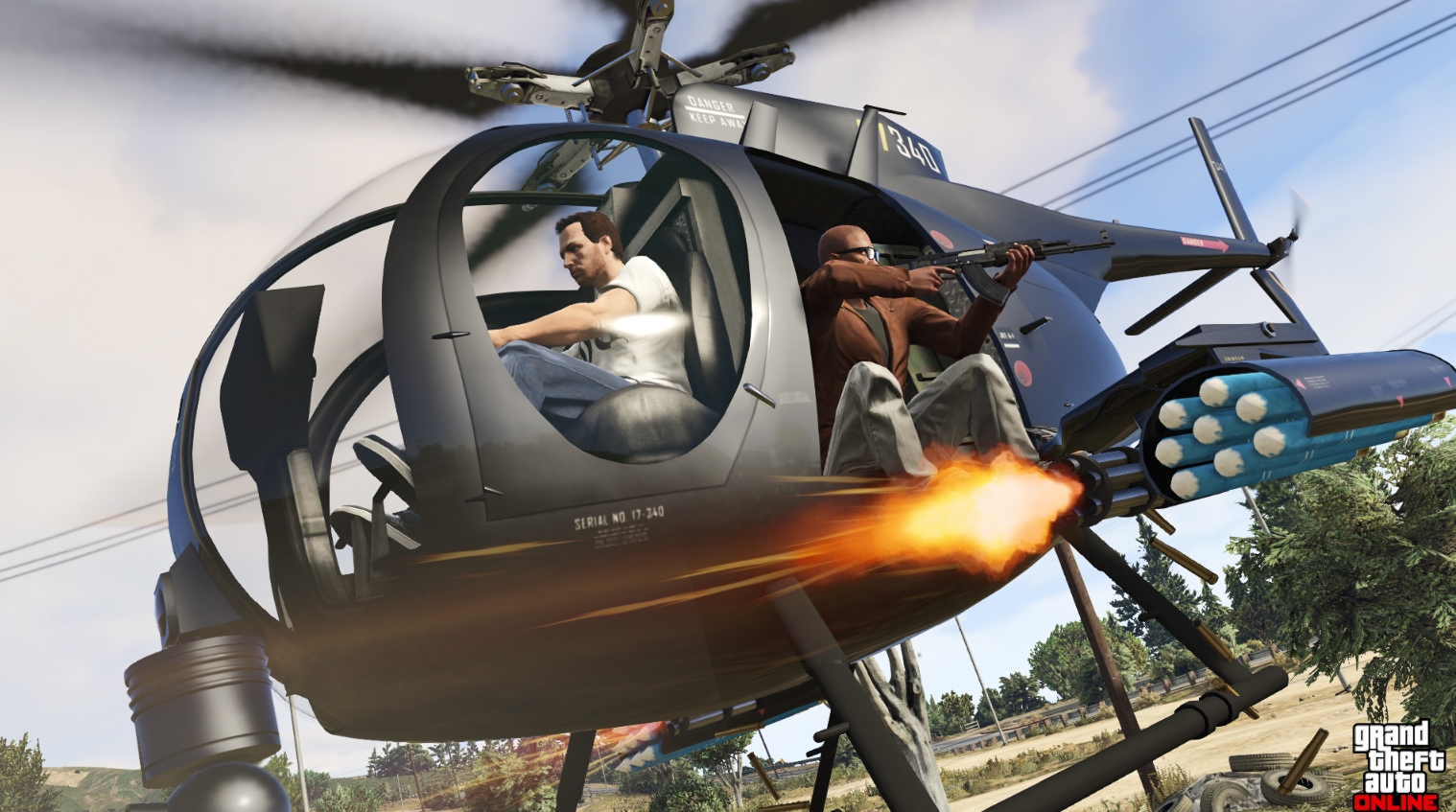 GTA Online helicopter combat action screenshot Rockstar Games