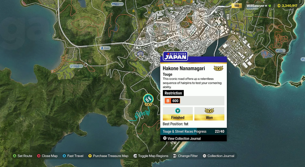 Hakone hairpin corner battle