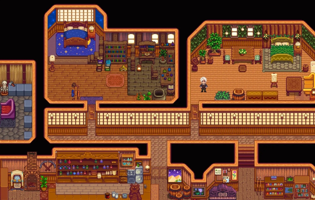 cozy house interior and workshop in Haunted Chocolatier