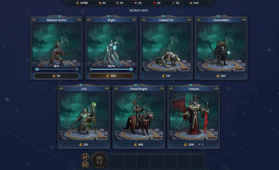 Necropolis skeleton upgrade