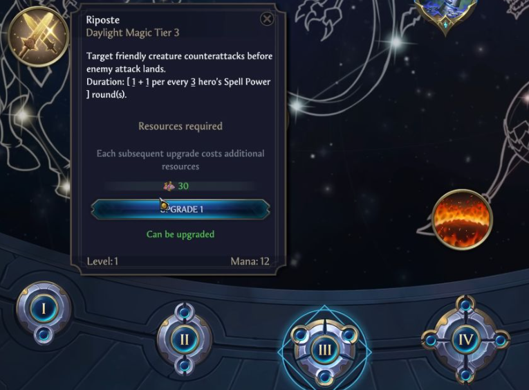 Magic upgrade system