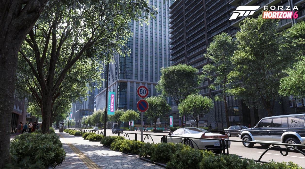 Japanese city streets in Forza Horizon 6 — sakura atmosphere and indestructible world objects in FH6