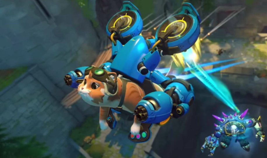 Vertical gameplay overwatch cat