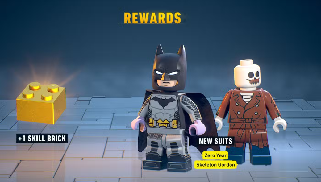 Batman collects LEGO pieces
