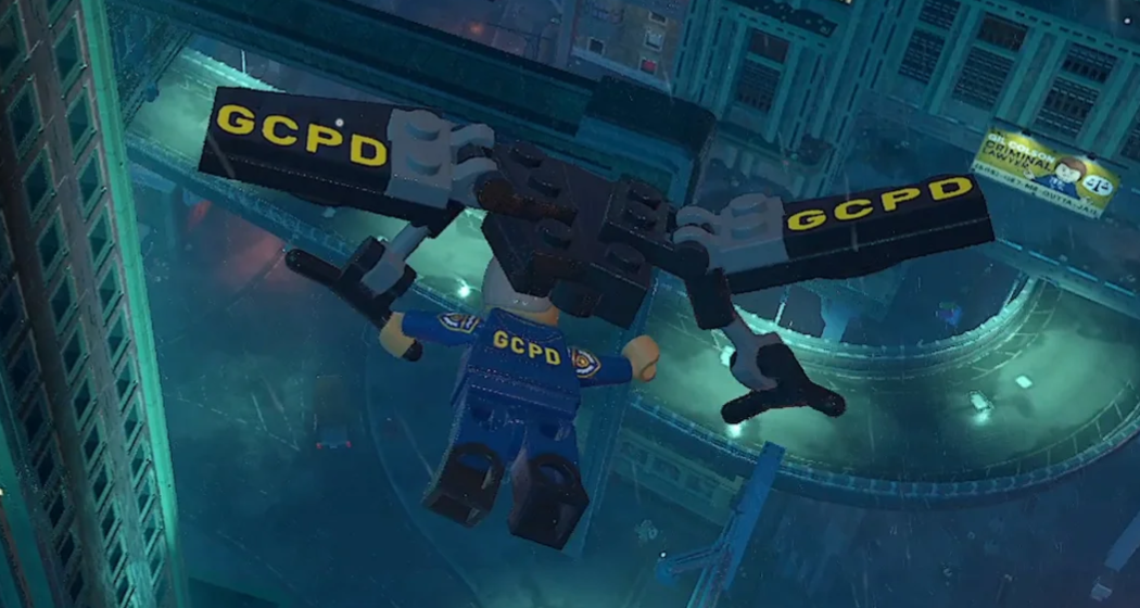 Batman soars over Gotham