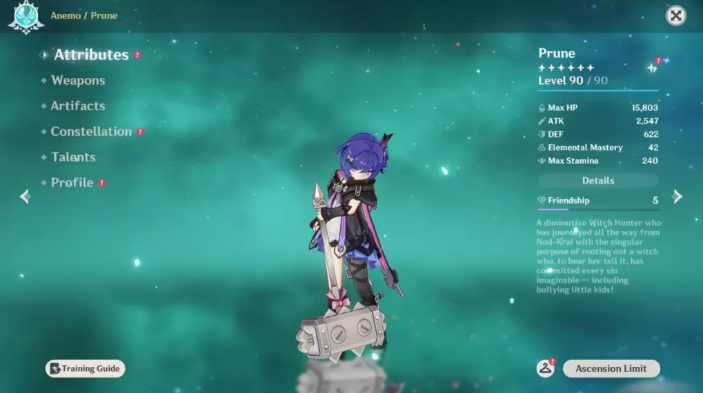 Complete Prüne Build Guide Genshin Impact: Weapons, Artifacts, Constellations & Ideal Stats - Image 2