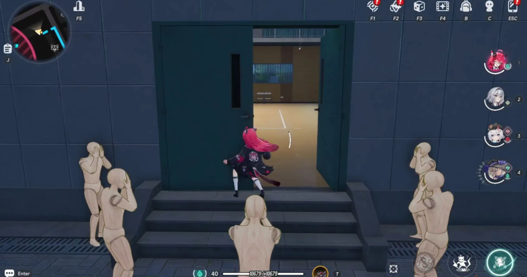 A doll in the gym