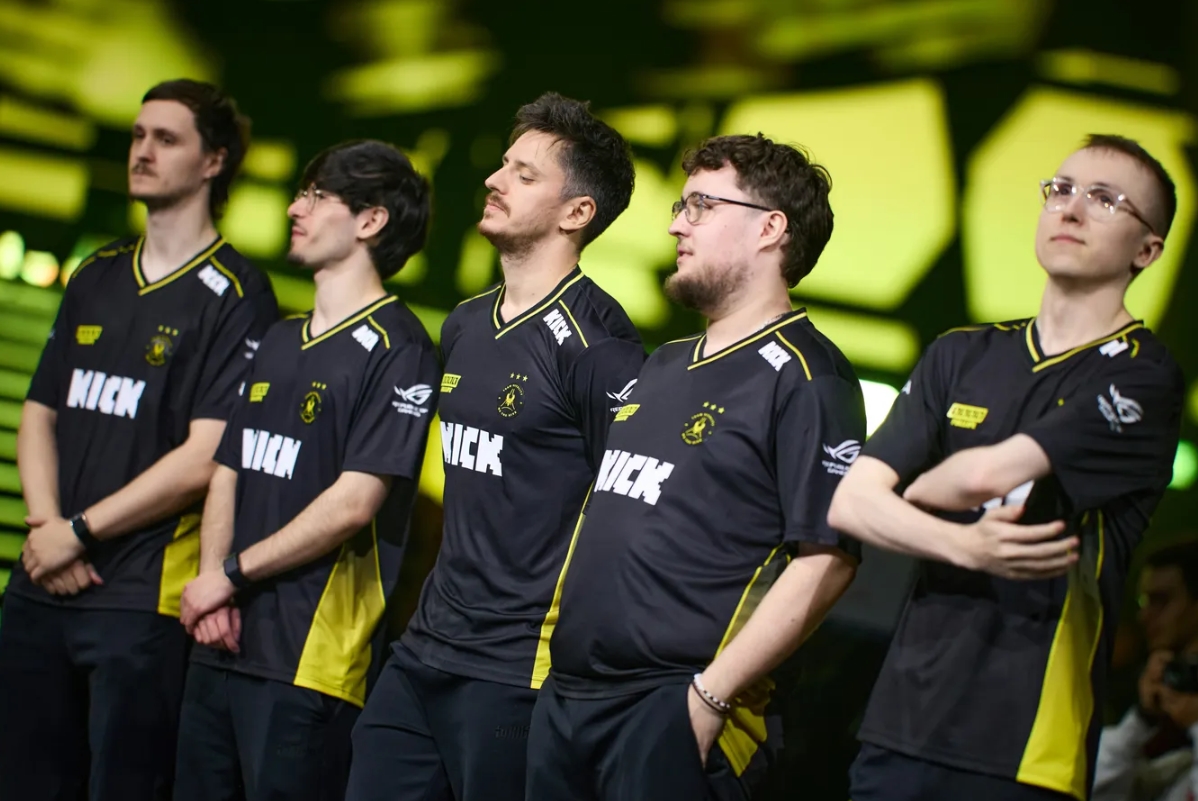 Team Vitality players standing on stage before a match at IEM Cologne 2026
