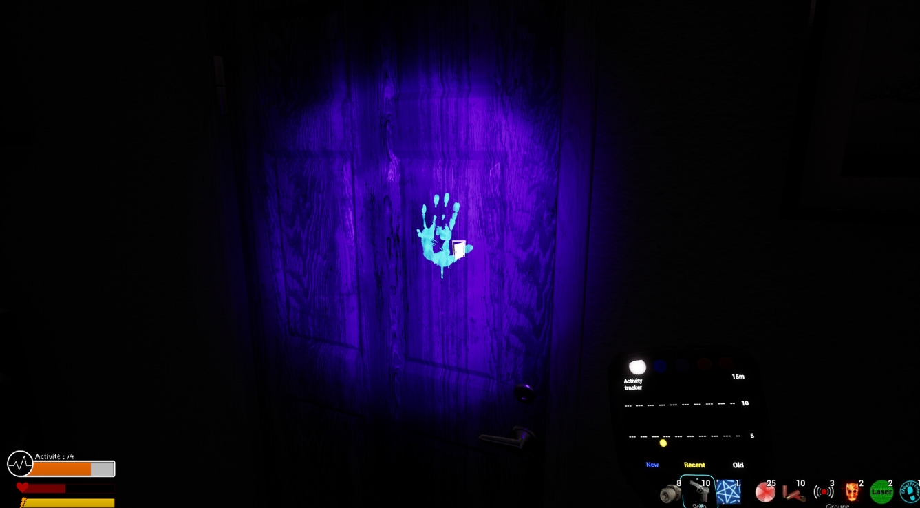 Ultraviolet light reveals supernatural evidence during a paranormal investigation in This is a Ghost