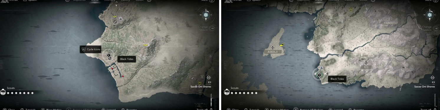 Black Tides DLC start location