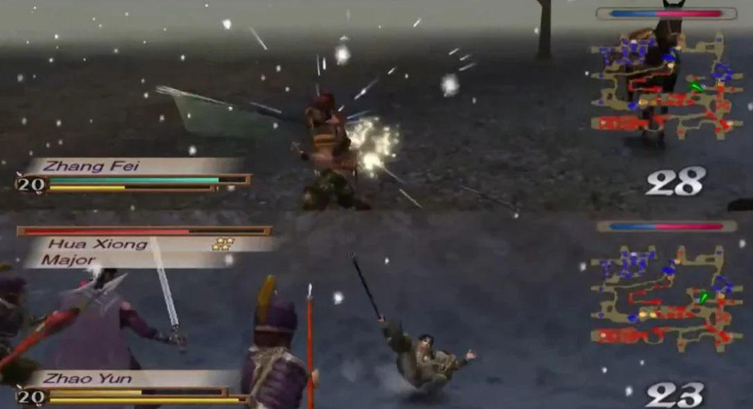 Split screen co-op gameplay