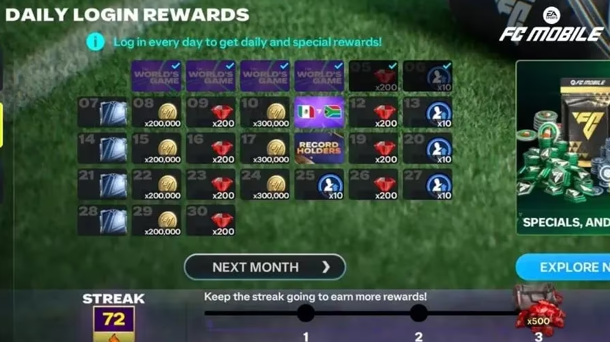 FC Mobile Record Holders event