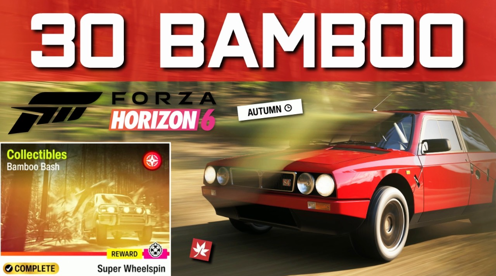 Exact bamboo location in Forza Horizon 6 for Bamboo Bash – complete in 60 seconds