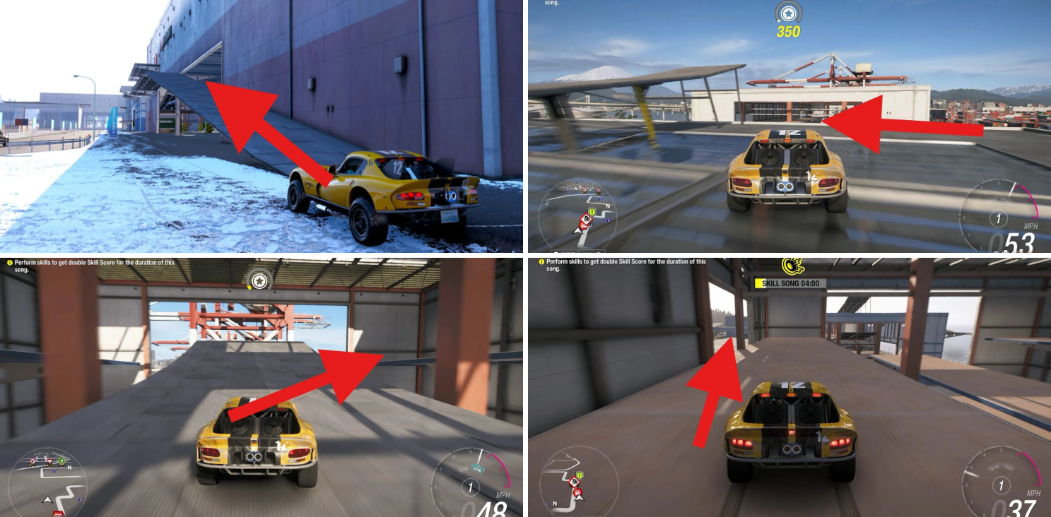 Warehouse roof jump