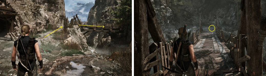 Rusty sword bridge path