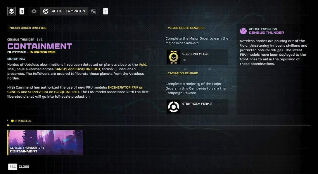 Helldivers 2 campaign map