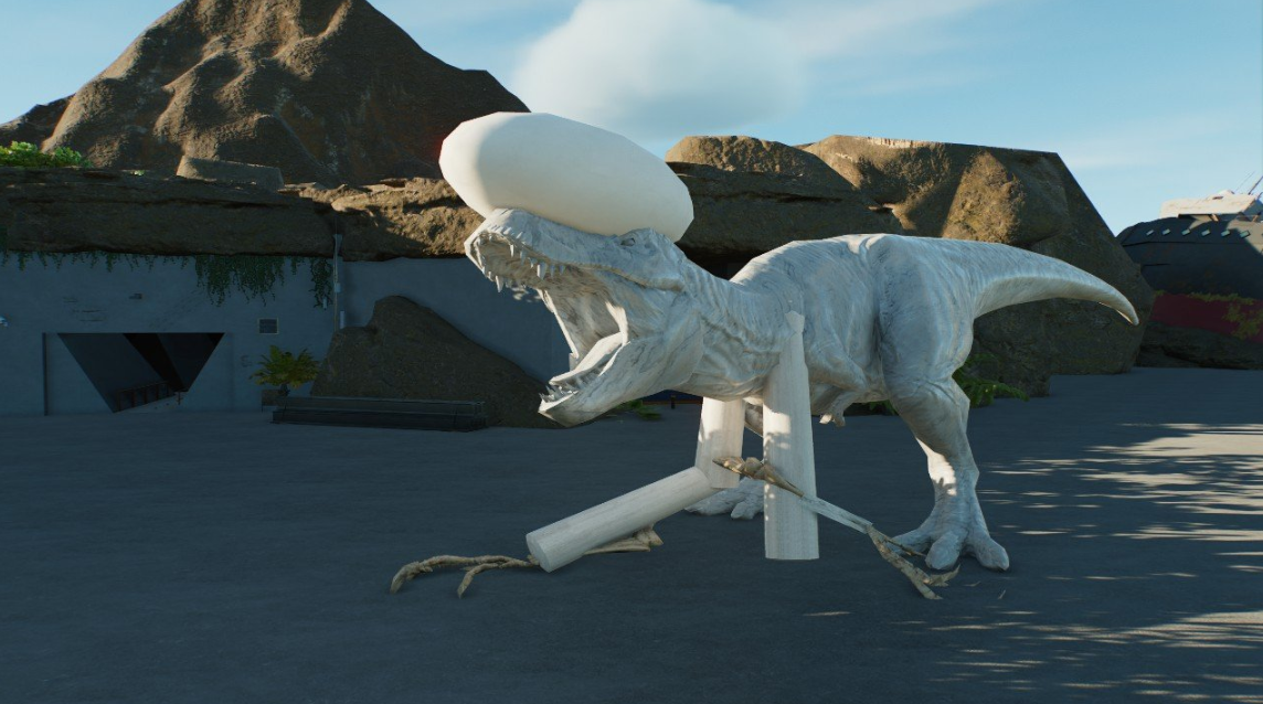 Distortus Rex dinosaur model