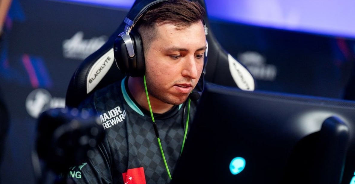 Team Spirit player focuses during a match against Aurora Gaming in Stage 3 of the IEM Cologne Major 2026 Counter-Strike 2 tournament