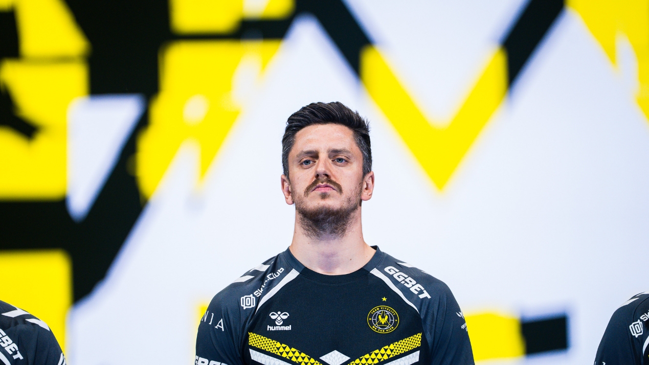 Team Vitality player apEX on stage at a major CS2 tournament ahead of Stage 3 at IEM Cologne Major 2026
