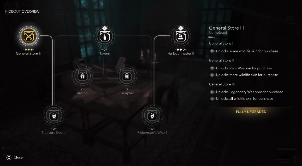 Edward crafting upgrade menu