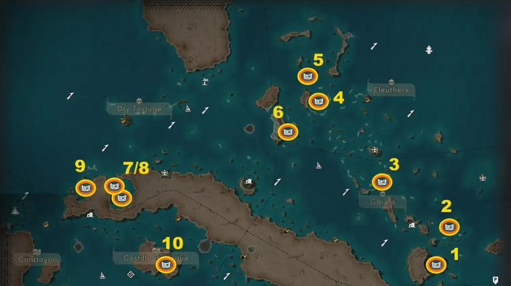 Treasure map location