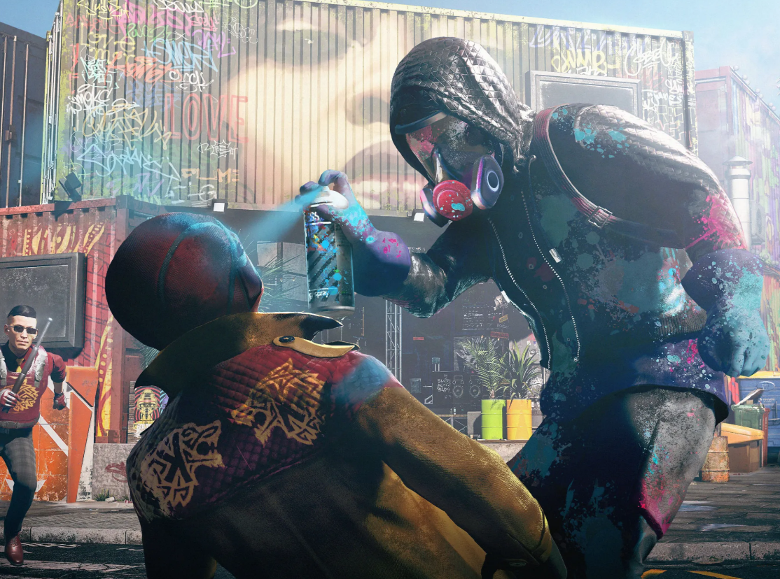 DedSec hacker with a spray can in Watch Dogs 2