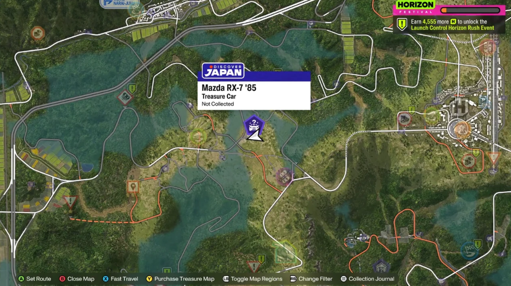 Mazda RX-7 treasure location