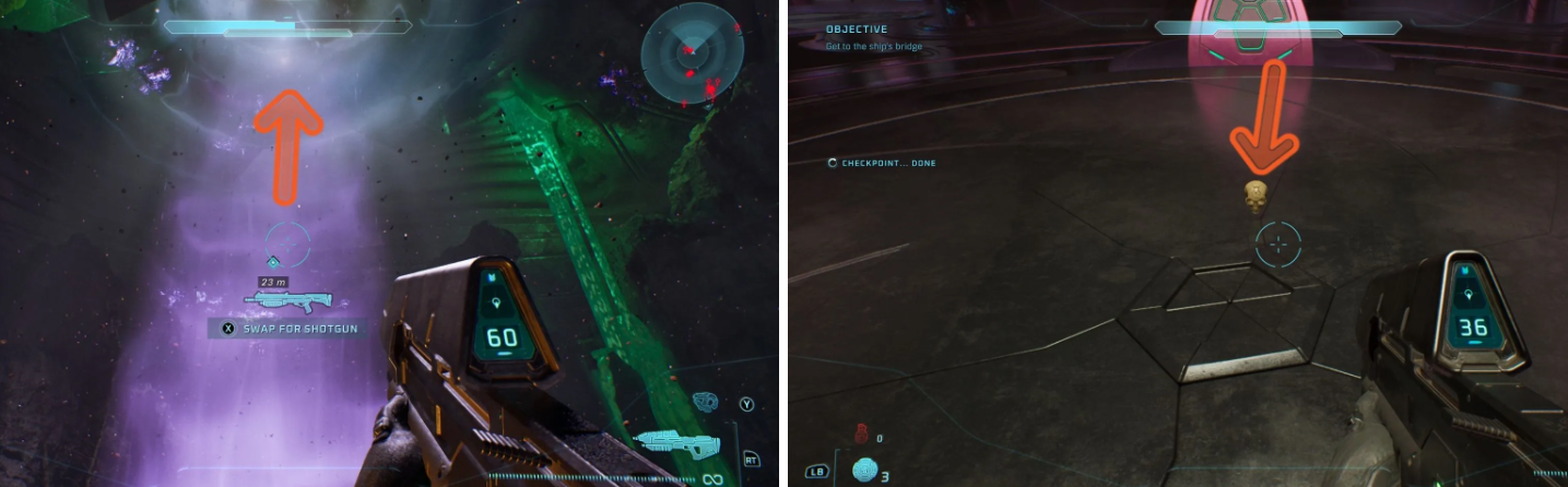 Halo skull selection menu
