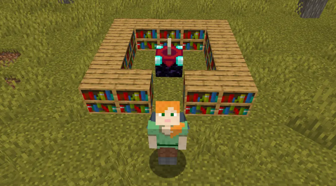 Minecraft: enchanting table recipe, 15 bookshelf placement, and 5 room design ideas - Image 3