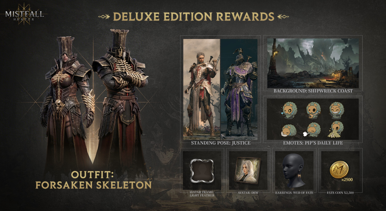 Бонусы Mistfall Hunter Deluxe