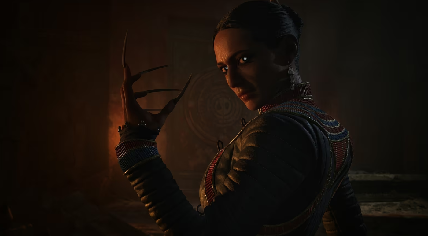 The mysterious witch in The Blood of Dawnwalker, one of the central characters tied to romance and magic in Rebel Wolves' new RPG