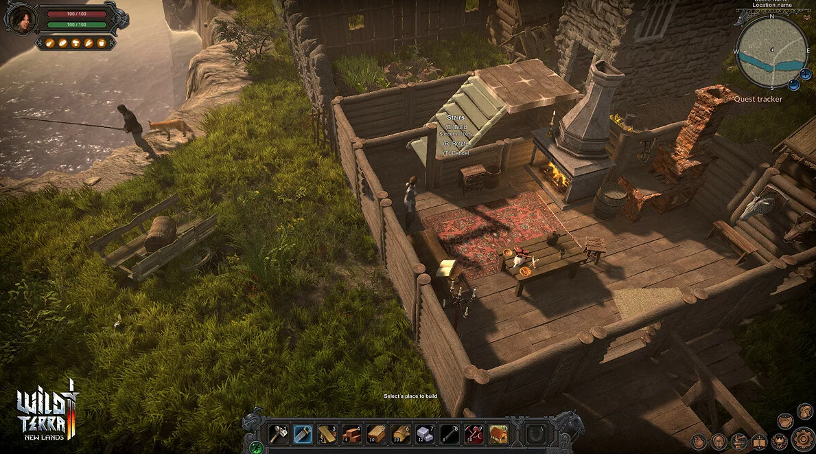 Building and crafting a house in Wild Terra 2 New Lands