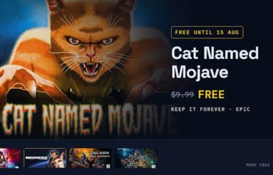 Cat Named Mojave free on Epic Games Store — until August 15, 6 AM MSK