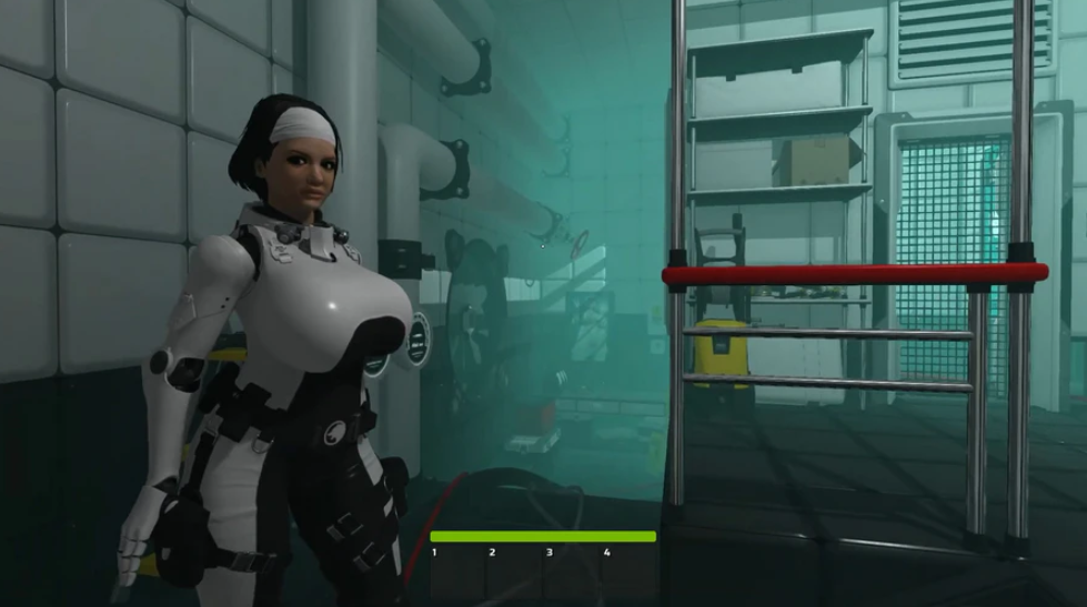 Haydee exploring the mysterious laboratory complex