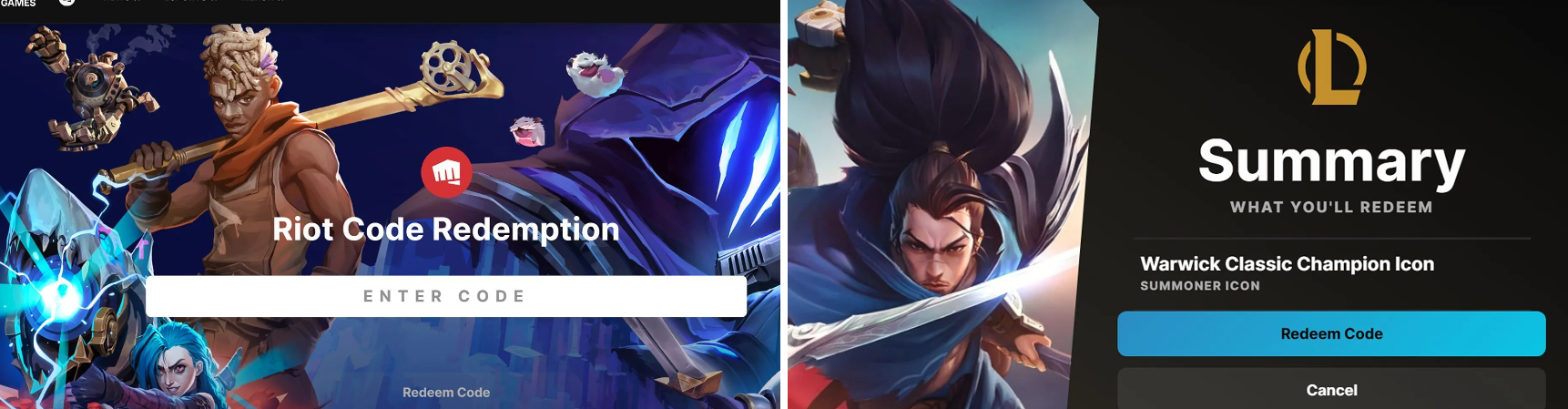 League Classic code redeem