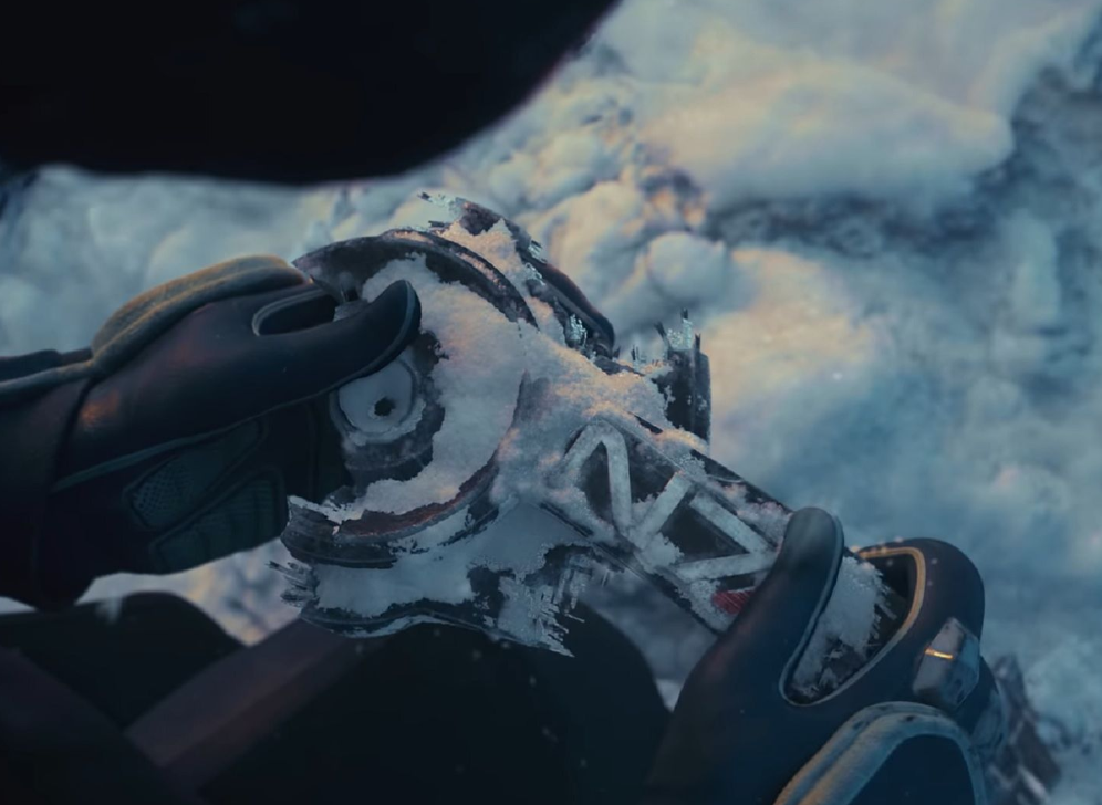Mass Effect 5 teaser showing N7 armor buried in ice