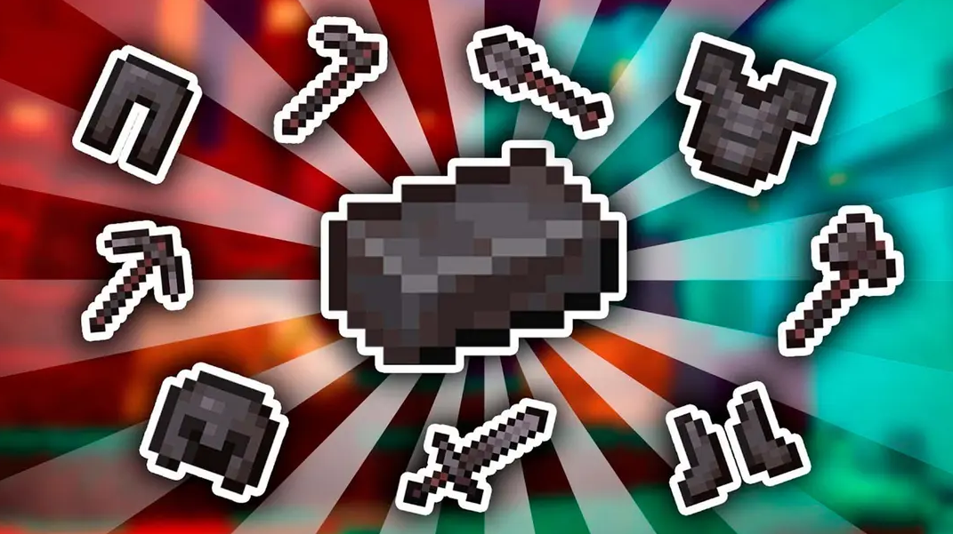 Улучшение незеритовой брони в Minecraft