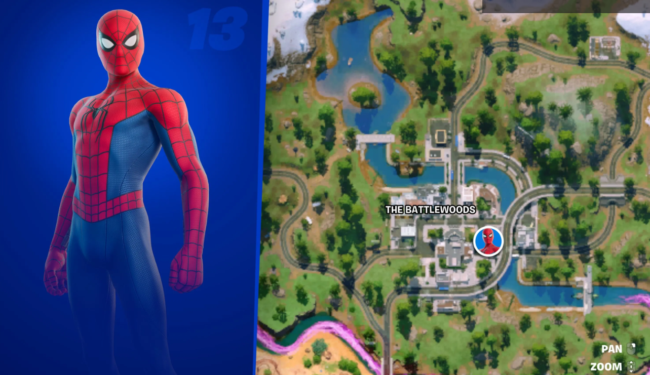 Fortnite Spider-Man NPC location