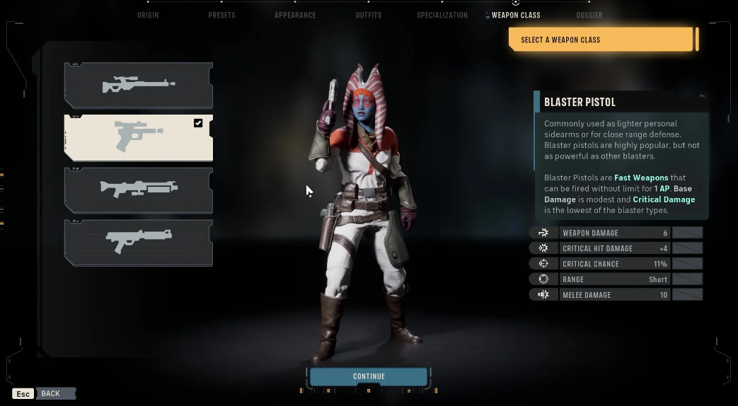 Weapons in Star Wars Zero Company