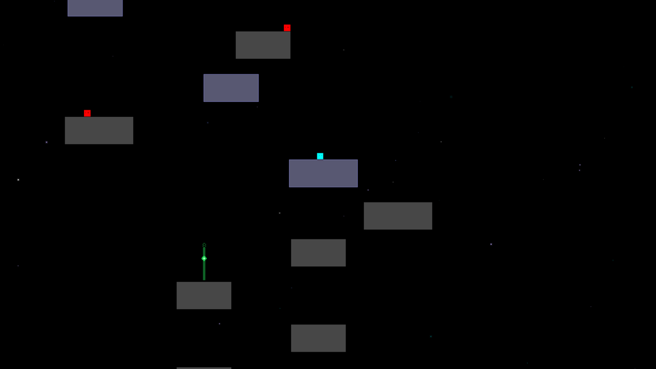The B.i.t hero jumps between platforms in a dark level