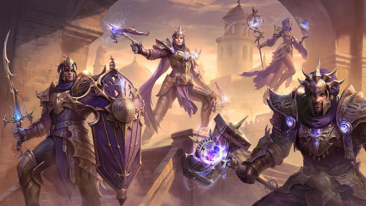 Diablo Immortal characters prepare for combat