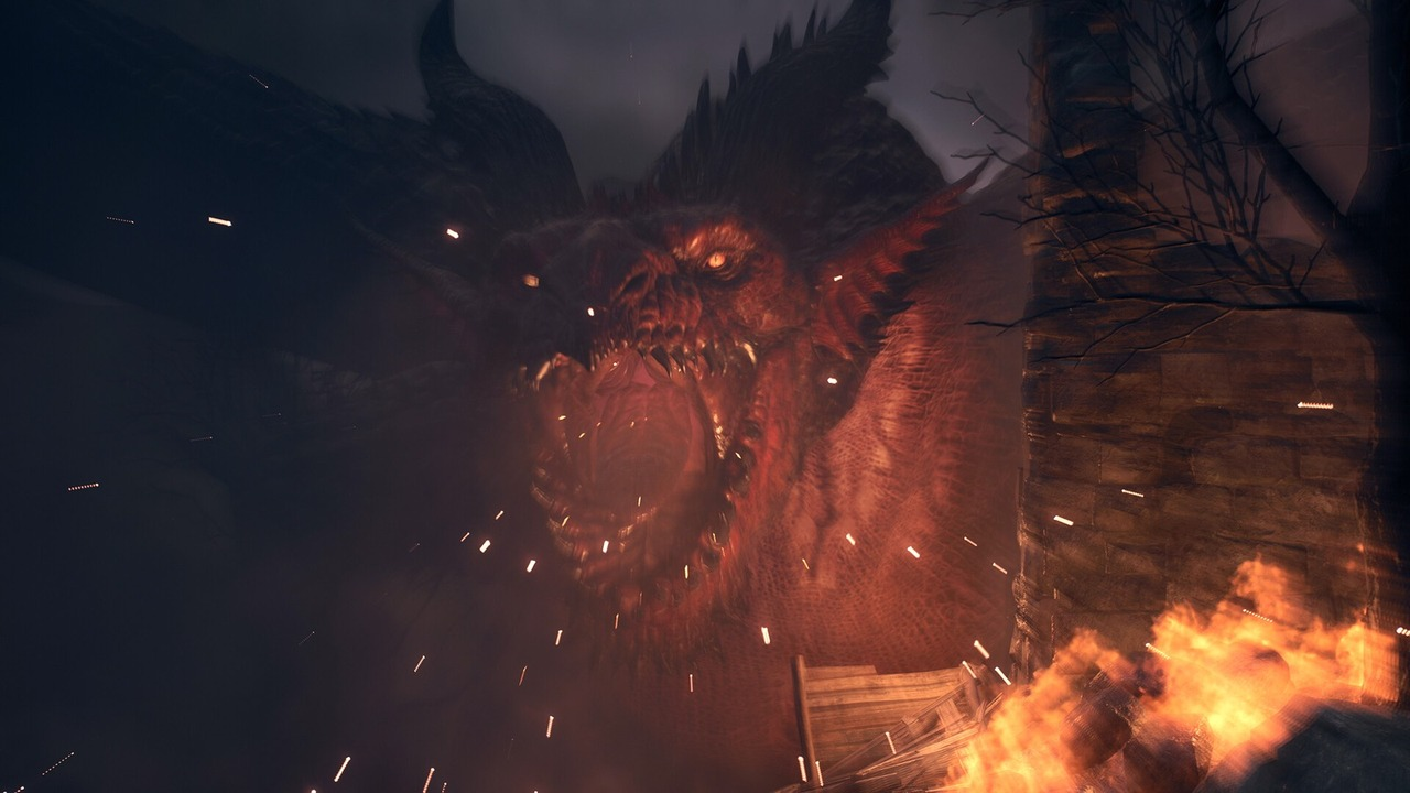 An adventuring party crosses the wilderness in Dragon's Dogma 2
