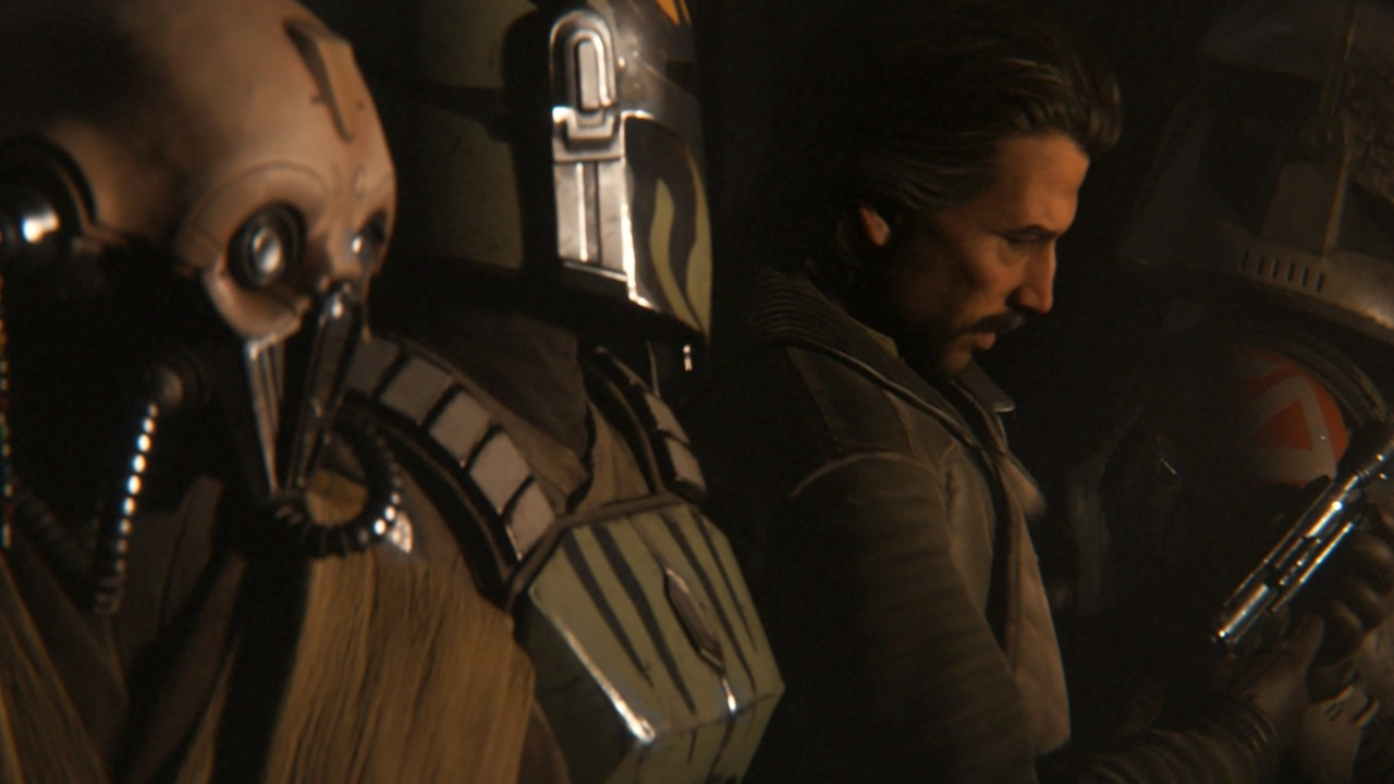 A Zero Company operative holds a blaster