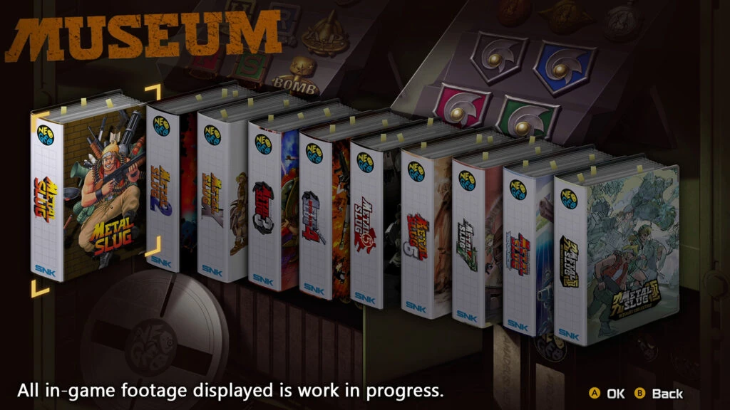 The collection's museum interface displays material from the series' history.