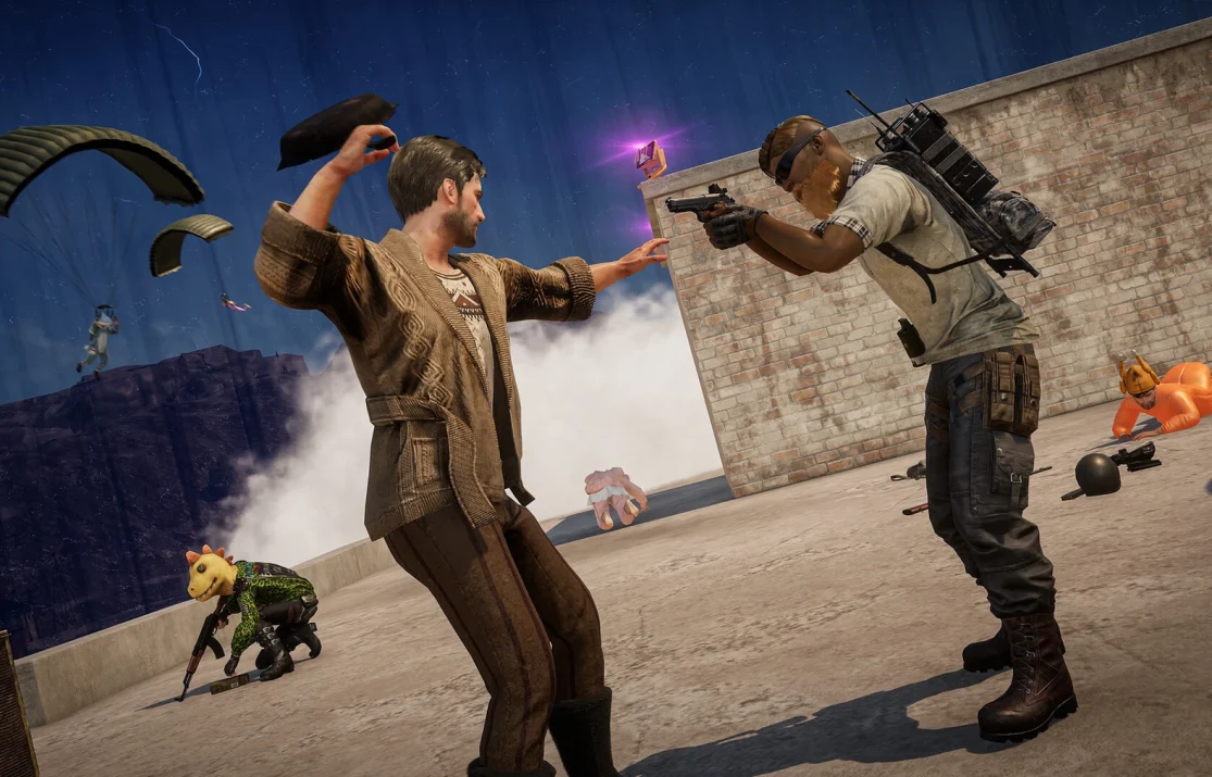 PUBG 43.1 lets players fire a pistol while floating and adds kicks to unarmed combat