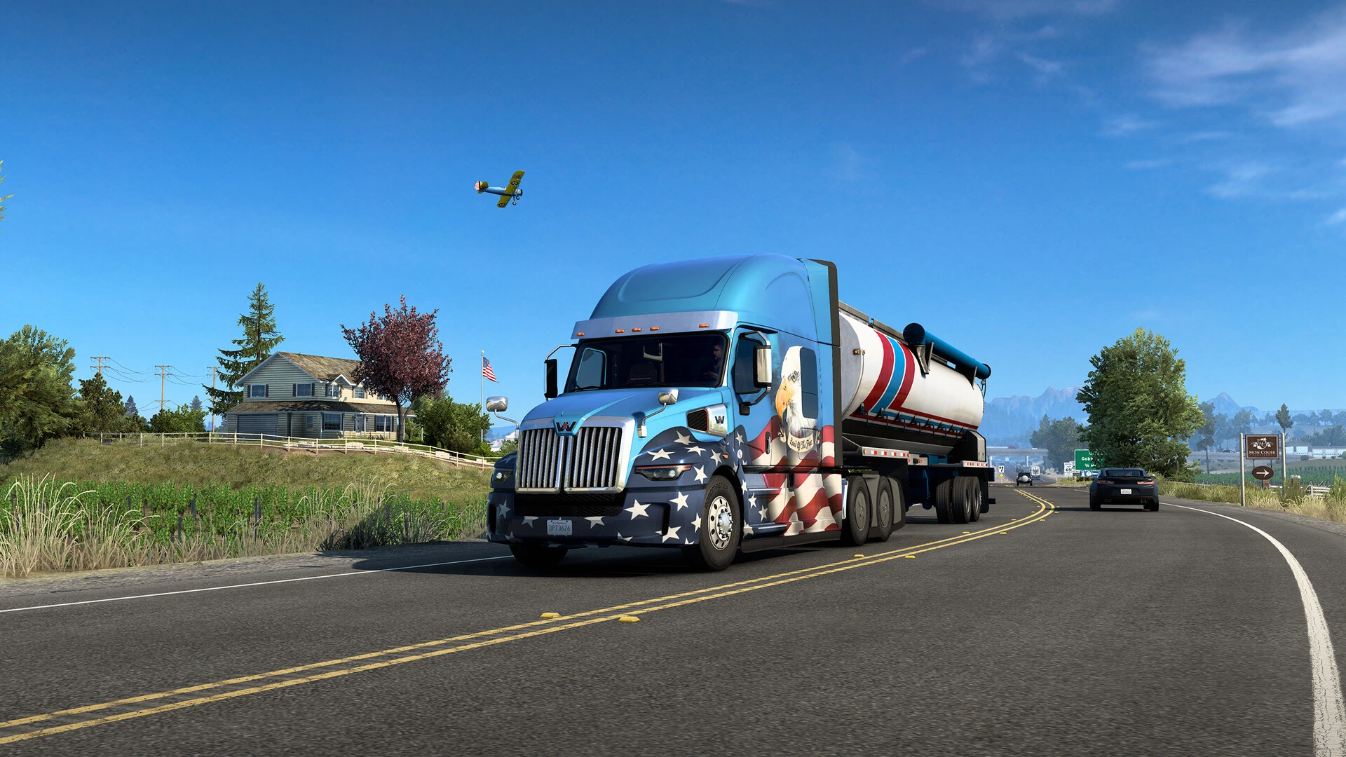 American Truck Simulator's Road Trip: Ford DLC is live on Steam and unlocks Car Mode