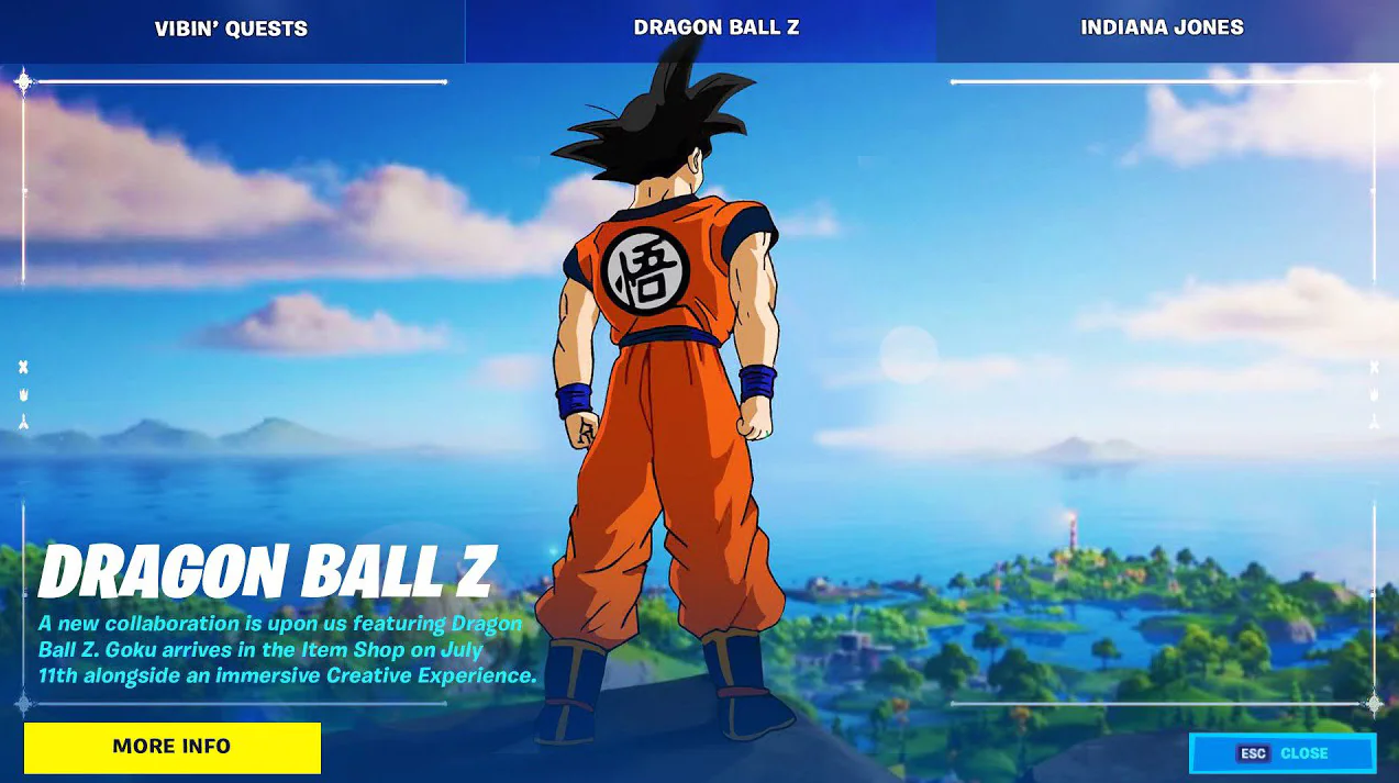 Fortnite Unleashes Explosive Dragon Ball Z Crossover with Three New Character Skins