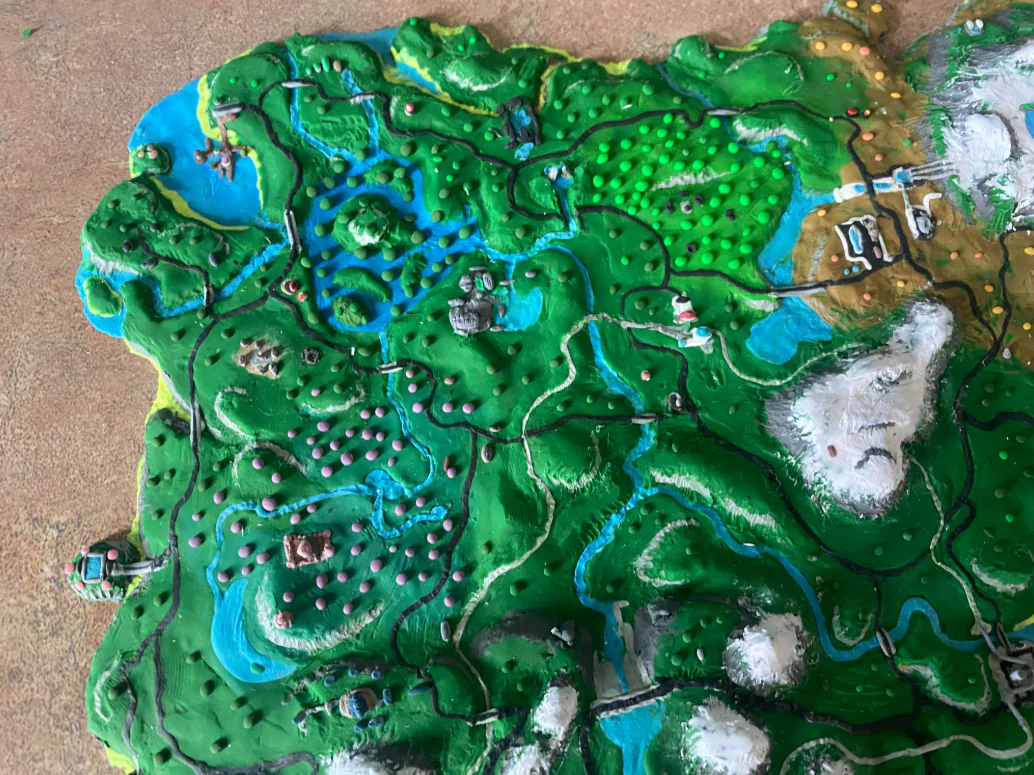 Fortnite Enthusiast Crafts Clay Model of Chapter 6 Season 1 Map, Earning Admiration from Fellow Players